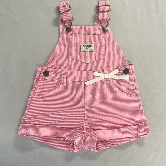 OshKosh B'gosh - denim shortalls. Size 9 months - Picture 1 of 6